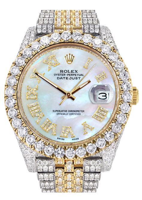 gold and silver rolex with diamonds|all gold rolex with diamonds.